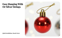 12 Pieces Miniature Bauble Set bright hues Holiday Decoration for Hotel Lobby
