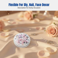 Bride Face Crystal Stickers, Floral Gems, Kids Stage Makeup, Acrylic, Random Pattern