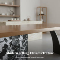 Integrated Tea Table hardwood Wood Construction Office Furniture Modern Minimalist aesthetic for managements, Living Room, Holiday Gatherings, Parties