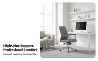 Adjustable Height Mid-Back-Back Executive Roller Chair Ergonomic Design Swivel Seat Wheeled Base Office Furniture Modern Design for Managers, Students, Gamers, Conference Room, Gaming Setup