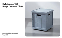 Vintage Design Book Bin Large Capacity Wheeled Book Organizer Dust-Proof Lid