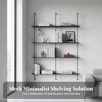 Space-Saving Adjustable Slotted Shelving System adjustableable to the vertical surfaceMounted Rack DIY Installation Display Shelf sturdyDuty for homeowners, Apartment Dwellers, Retailers, Living Room, Balcony, Retail storage space, Kitchen