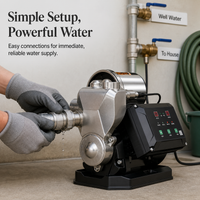 Permanent Magnet Variable Frequency Self-Priming Water Pump for Home Use