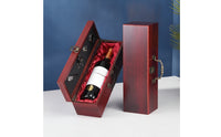 Vino Gift Box Decorative Wooden Vino Box with Latch Rigid for Celebrations