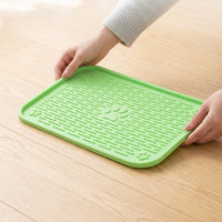 Cat Litter Mat, Litter Trapping Mat, Cat Litter Tray Mat with Raised Border, Small Litter Tray Mat for Indoor Cats, Anti-Scatter Floor Protector