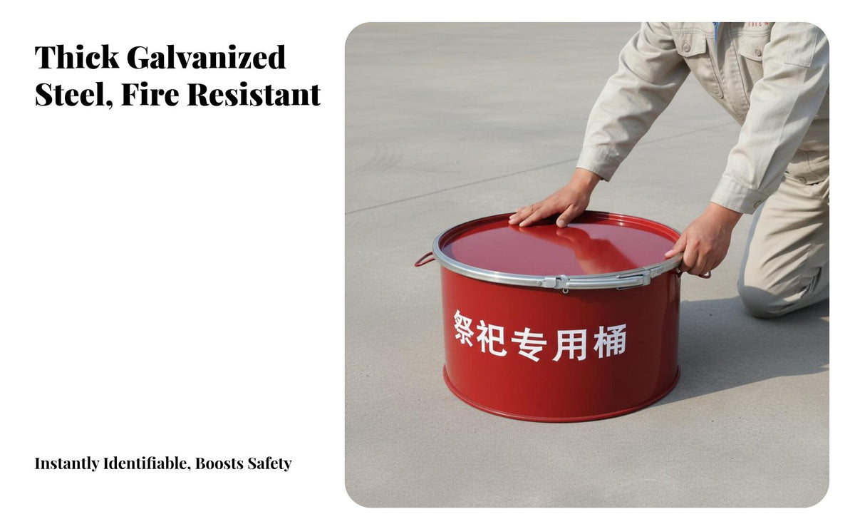 High Temperature Resistant Fire Drill Barrel Heavy Duty Incinerate Barrel Long-Lasting Incinerator Drum Multi-Purpose for Homeowners, Gardeners, Property Managers, Incineration, Farm, Backyard
