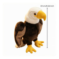 Bald Eagle Stuffed Embroidered Eyes Standing Eagle Stuffed Soft Long-Lasting