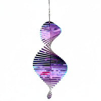 Creative Gift 3D Spiral Wind Rustproof 3D Kinetic Wind Weather Resistant Metal Spiral Hanging Decor Epoxy Coated for Indoor