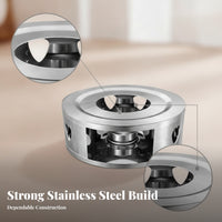 Ventilated Stainless Steel Teapot Warmer Round Stainless Steel Tea Warmer Low-Silhouette Tableware Accessory Sturdy