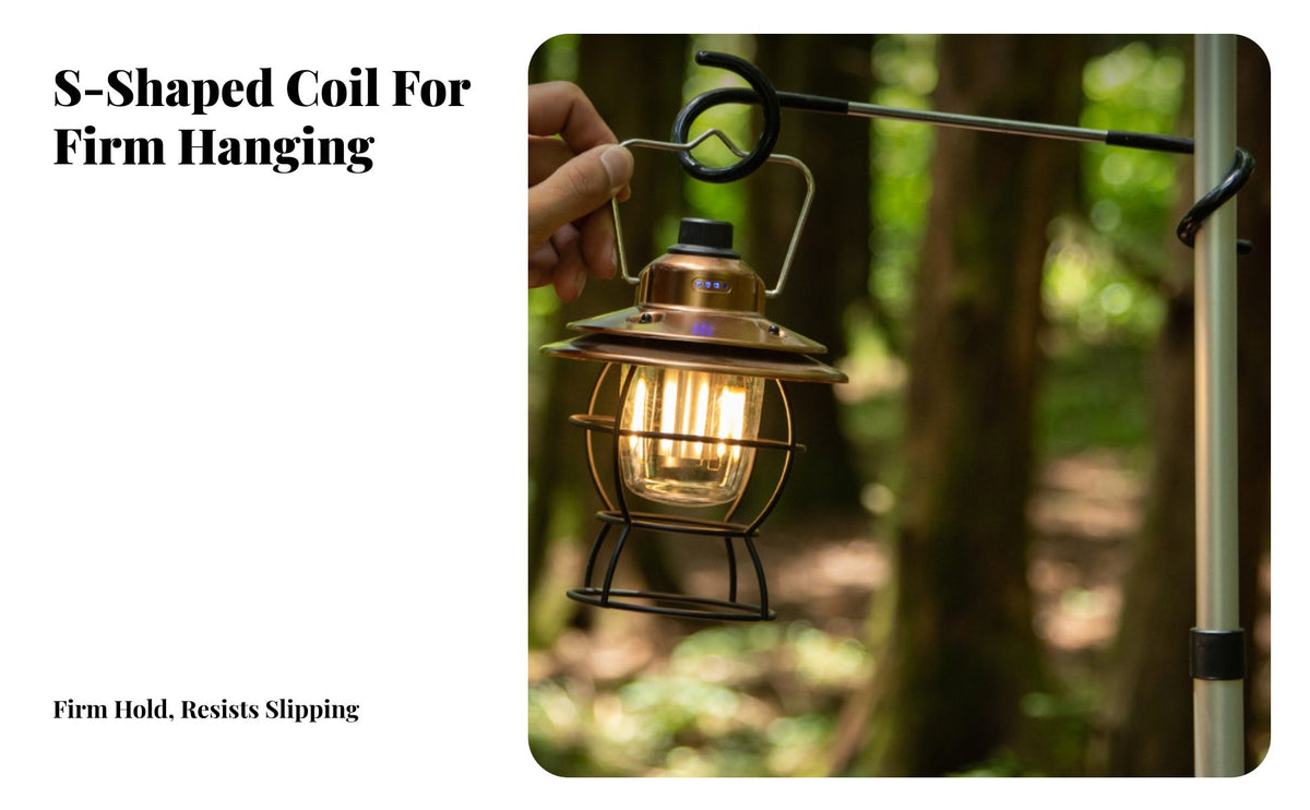 High Load-Bearing Double-Ended Spiral Hanger Multipurpose Winding Pole Hanger Portable Outdoor Gear Heavy Duty for Travelers, Homeowners, Camping, Outdoors, Campsite, Hiking