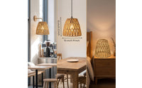 Paper Rope Lampshade Handmade Woven Lampshade Handwoven Woven Lamp Shade for Homestays, Cafes, Restaurants