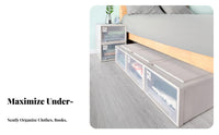Under-Bed Wheeled container Stackable Storage Container complimentary for Students, Parents