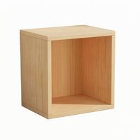 Pre-Drilled Unfinished Wood Cubby Box Flat Panels Unfinished Wood Box Light Natural Color Rectangular Wood Cubby
