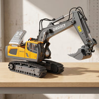 Excavator with Alloy Scoop 1:20 Scale Wireless Control Excavator RC Digger 11-Function Digger Tracked for Children, Indoor Play