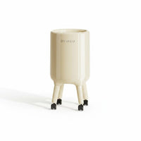 Easy No-Bend Use Trash Can with Wheels Large Capacity Hinged Lid Trash Bin Movable Garbage Can for Living Room, Bedroom