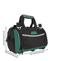 Waterproof Heavy-Duty Tool Bag Wear-Resistant Zippered Tool Bag Reinforced Base Large Capacity Multiple Pockets