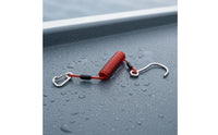 Curved Hook Coil Coiled Lanyard Metal Clip Diving Lanyard Black Sleeves Outdoor Gear