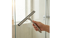 Corrosion-Resistant Shower Squeegee with Hook Sturdy Stainless Steel Squeegee Easy Grip Cleaning Tool Waterproof for Bathroom