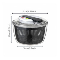 Salad Dryer Food Grade with Press Handle Dishwasher Lettuce Dryer for Meal Prep