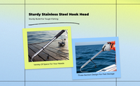 Telescopic Stainless Steel Fish Hook, Saltwater Use