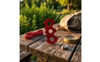 Carabiner Clip Wing-Shaped-Shaped Cue Holder Textured 3-Hole Cue Holder Red