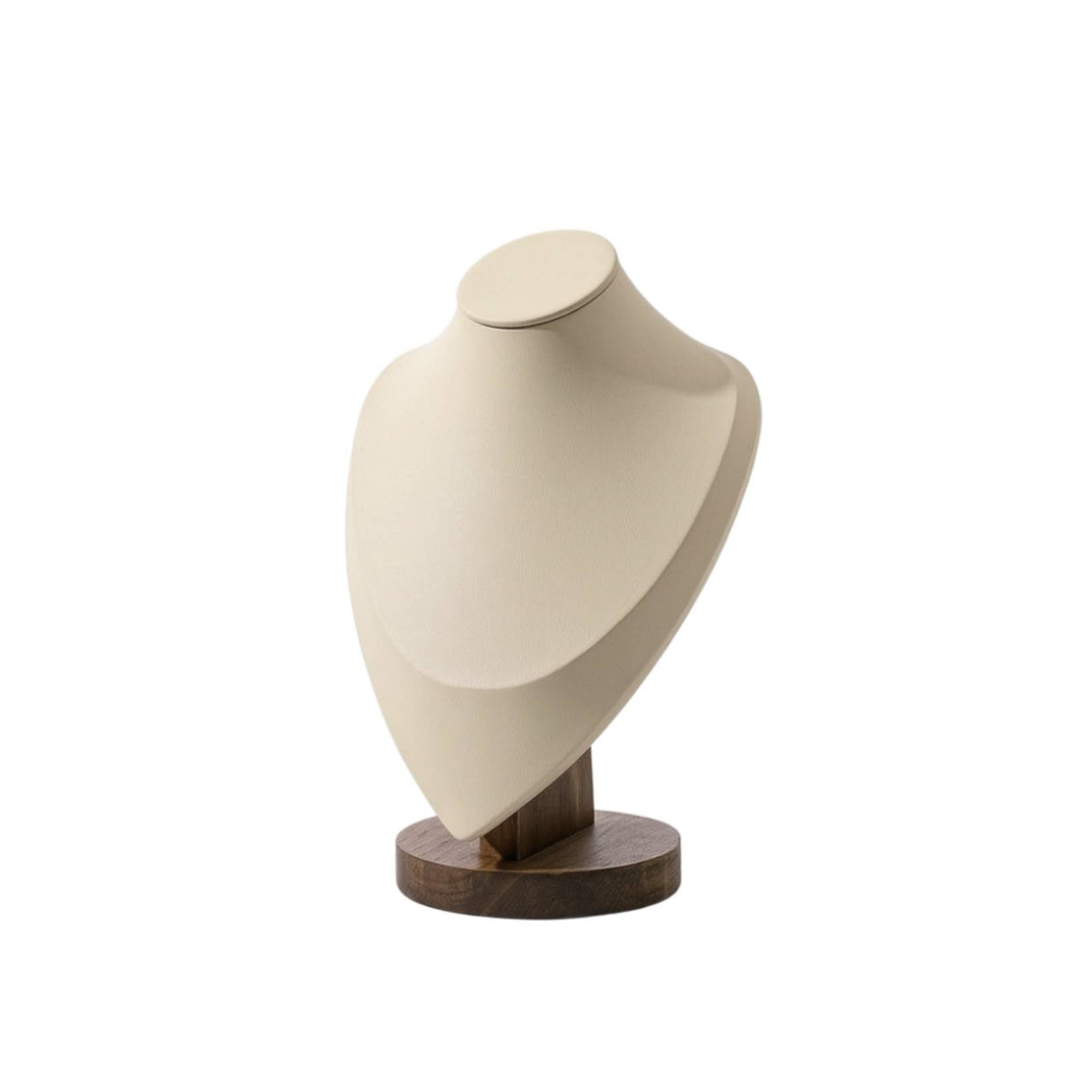 Tabletop Necklace Display Bust with Wood Base Portable Jewelry Display Stand with Wooden Base Lightweight Bust Mannequin Stand Classic for Livestreaming