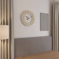Wood Grain Look Wooden Wall Clock Modern Quiet Wall Clock