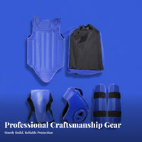 Adjustable Straps Sanda Fighting Gear Set Wear-Resistant Full Body Spar Arena Set Triple Layer Padding Full Body Spar Arena Protective Gear Reinforced Stitching for Adults, Teen, Beginners, Competition, Dojo, Gym