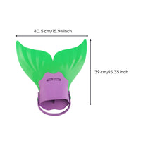 Molded Mermaid Tail Monofin Streamlined Monofin with Heel Strap Comfortable Swim Fin with Foot Pocket Stable for Swimmers
