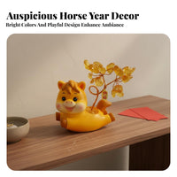 Astrological Horse Ornament Ideal Housewarming Gift Desktop Horse Sculpture Creative Design House Decoration for Homeowners, Friends, Entryway, Home