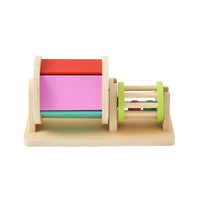 Developmental Wooden Toy with Roller Compact Rotating Drum Toy Multi-Sensory Baby Roller Educational for Tabletop