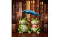 Miniature Frog Figurine Adorable Frog Statue Charming Miniature animal Statue for Shelf