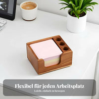 Desktop Organizer with 3 Pen Slots Multi-Functional Pen and Sticky Note Holder