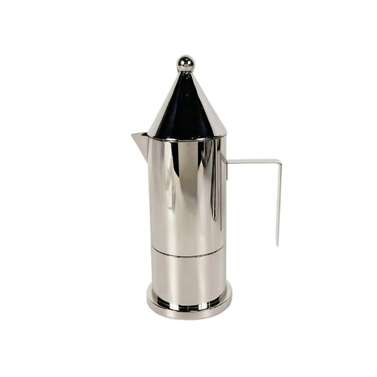 Kettle with Ball Finial Reflective Metal Kettle Figurine Minimalist Ornament for Living Room