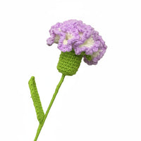 Never Wither Knitted Carnation Flower Long-Lasting Crochet Carnation Soft Texture for Mom, Teacher, Mother's Day, Holiday, Home Decor