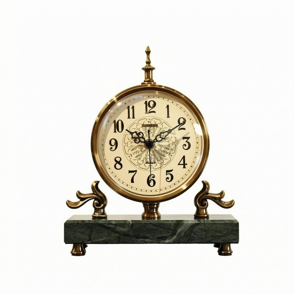 Marble Desk Clock Arabic Numerals Decorative Desk Clock Tabletop for Living Room