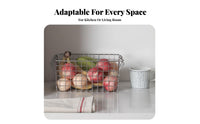 Stackable Wire Basket Set Mesh Bottom Stackable Grid Container Rust-Resistant