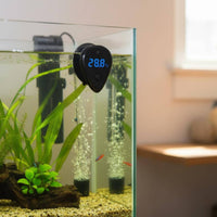 Digital Aquarium Thermometer High Precision USB-Charged Water Temperature Meter Touch to Wake