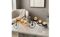 Tricycle Candle Holder Decorative Tricycle Candlestick Stand Metal Tabletop for Home Decor, Dining Table