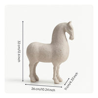 Horse Figurine Distressed Horse Sculpture Handcrafted Ornament for Art Collectors, Living Room, Entryway, Bookshelf