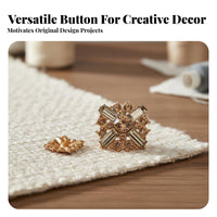 Rhinestone Shank Buttons Easy Sew Dazzling Shine for Cardigans