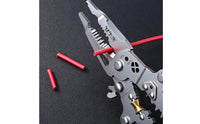 Multifunction Wire Stripper Spring-Loaded Multi Tool Wire Stripper Voltage Test Pliers Transparent Handles Voltage Tester Pliers