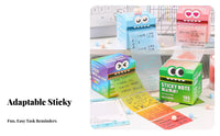 105 Sheets Pull-out Sticky Notes Removable & Repositionable Pearlescent Memo Stickers Waterproof Transparent Sticky Note Roll for Kids, Learning, Home