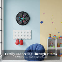 Rhythmic Boxing Machine Multiple Training Modes Music Boxing Machine Automatic Score Counter Wall Mounted Punching Target for Kids, Beginners