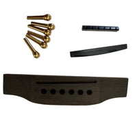 Wooden Guitar Bridge Assembly Replacement Acoustic Guitar Bridge Sturdy Hardware Long-Lasting for Guitarists