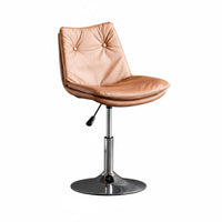 Nordic Design Armless Tufted Task Chair Height Adjustable Office Furniture Ergonomic Design Swivel Stool Thickly Padded for Home Workers, Students, Adults, Small Areas, Study Room, Bedroom