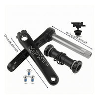 Aluminum Alloy Wide-Tire Bike Crankset Threaded Bolt Holes Winter Bike Crankset Included Bolts