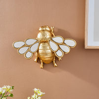 European Vintage Bee Mirror Wall Decor - Resin Insect Art Hanging Ornament