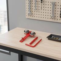Easy to Use Chainsaw Bar Straightener Steel Made Chainsaw Guide Bar Bracket Heavy Duty Chain Guide Bracket Wear-Resistant for Workshop, Garage