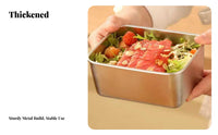 Large Capacity Stainless Steel Food Container Reusable Stainless Steel Food Storage Container Long-Lasting for Students, Picnic, Picnics